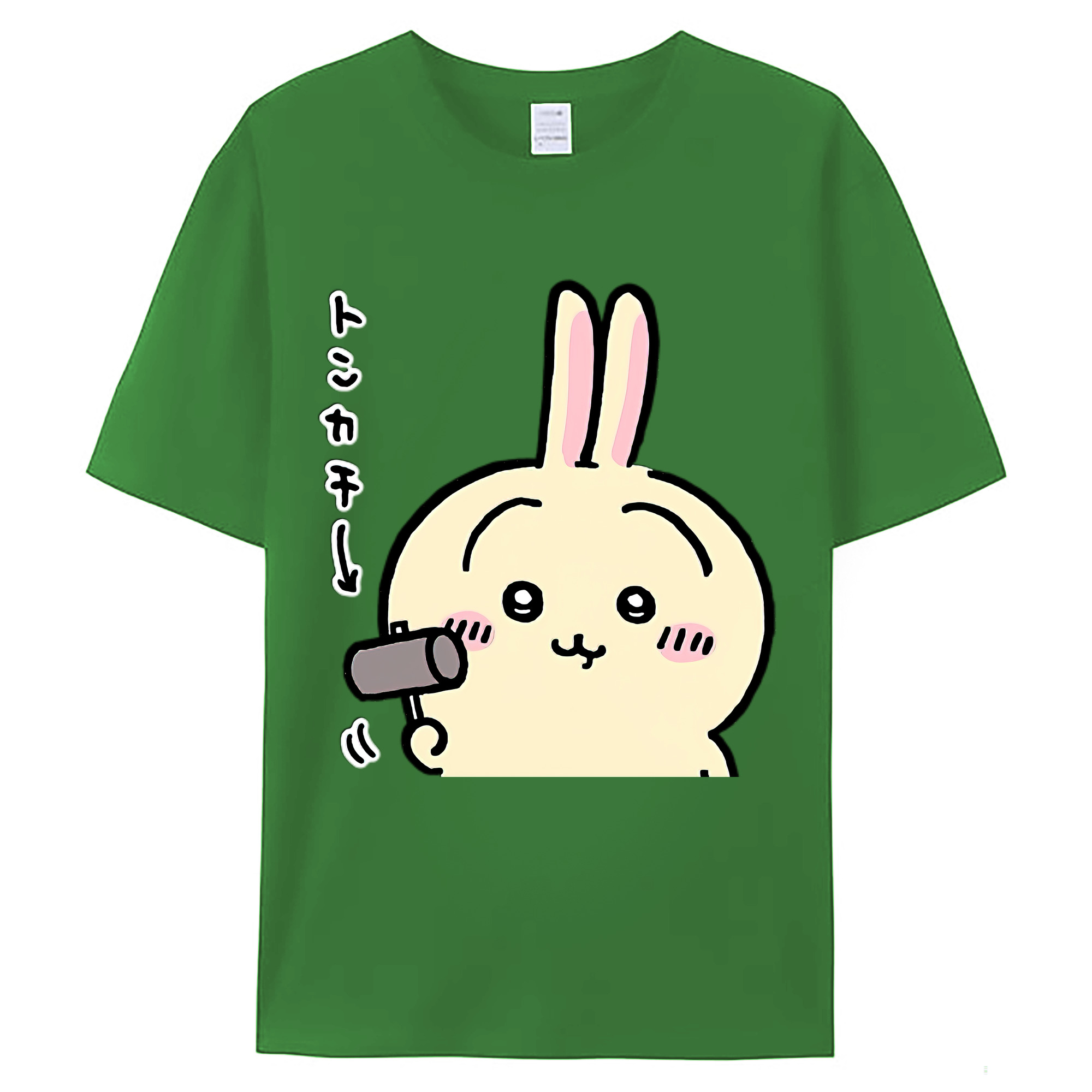 （画像用） ちいかわ うさぎ Chii-kawa usagi レディースカジュアルプリントTシャツ（綿100％）